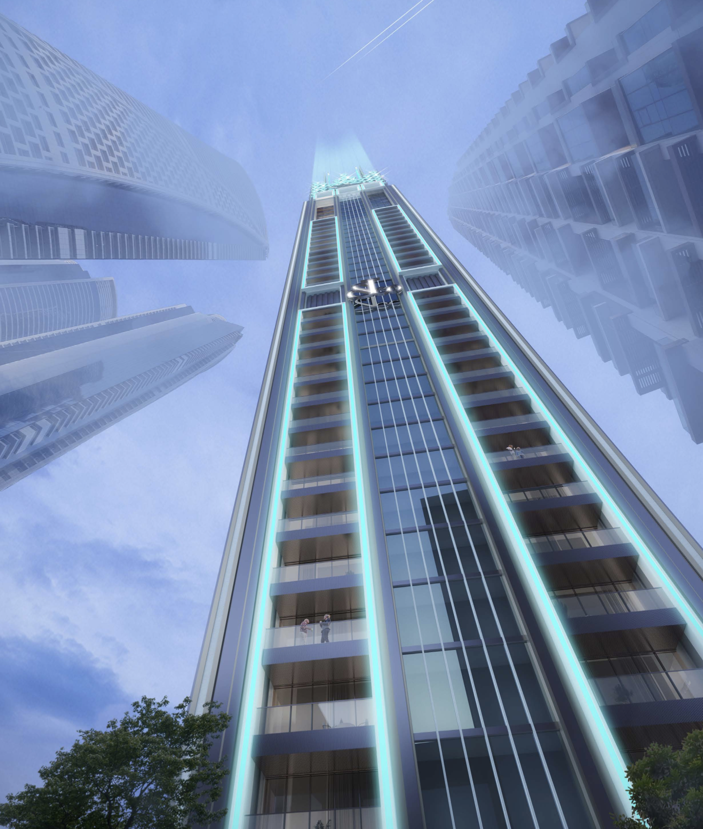 Tower soaring above Business Bay