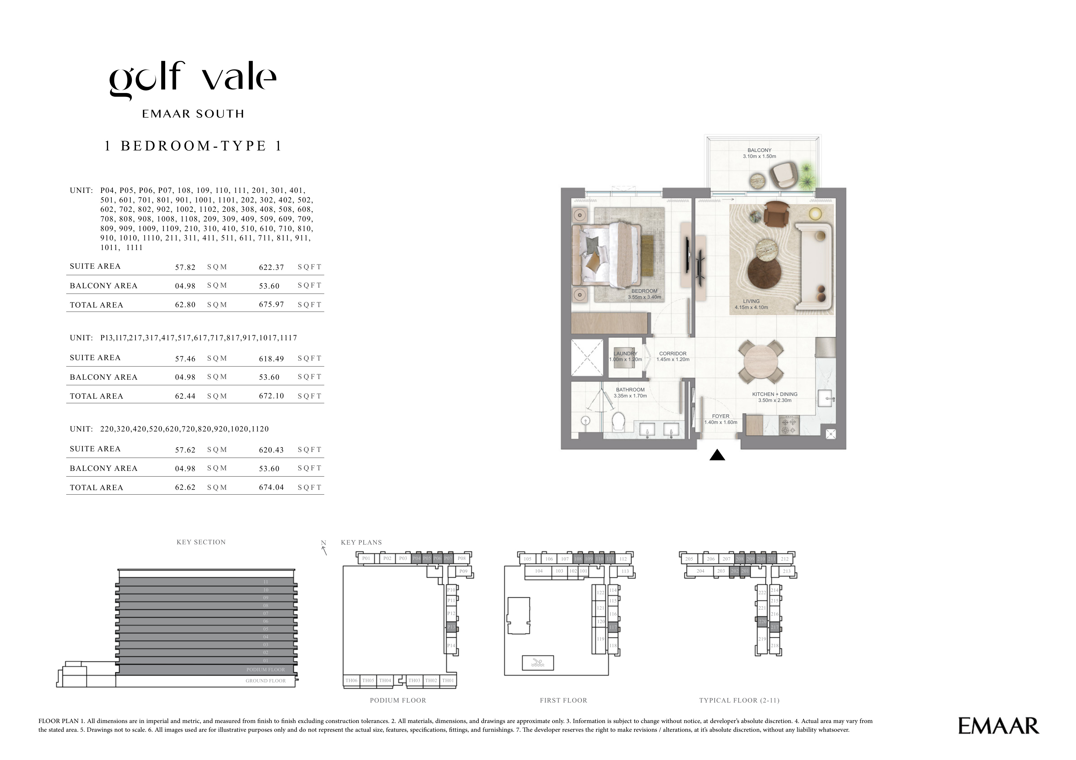 1 Bedroom apartment floor plan