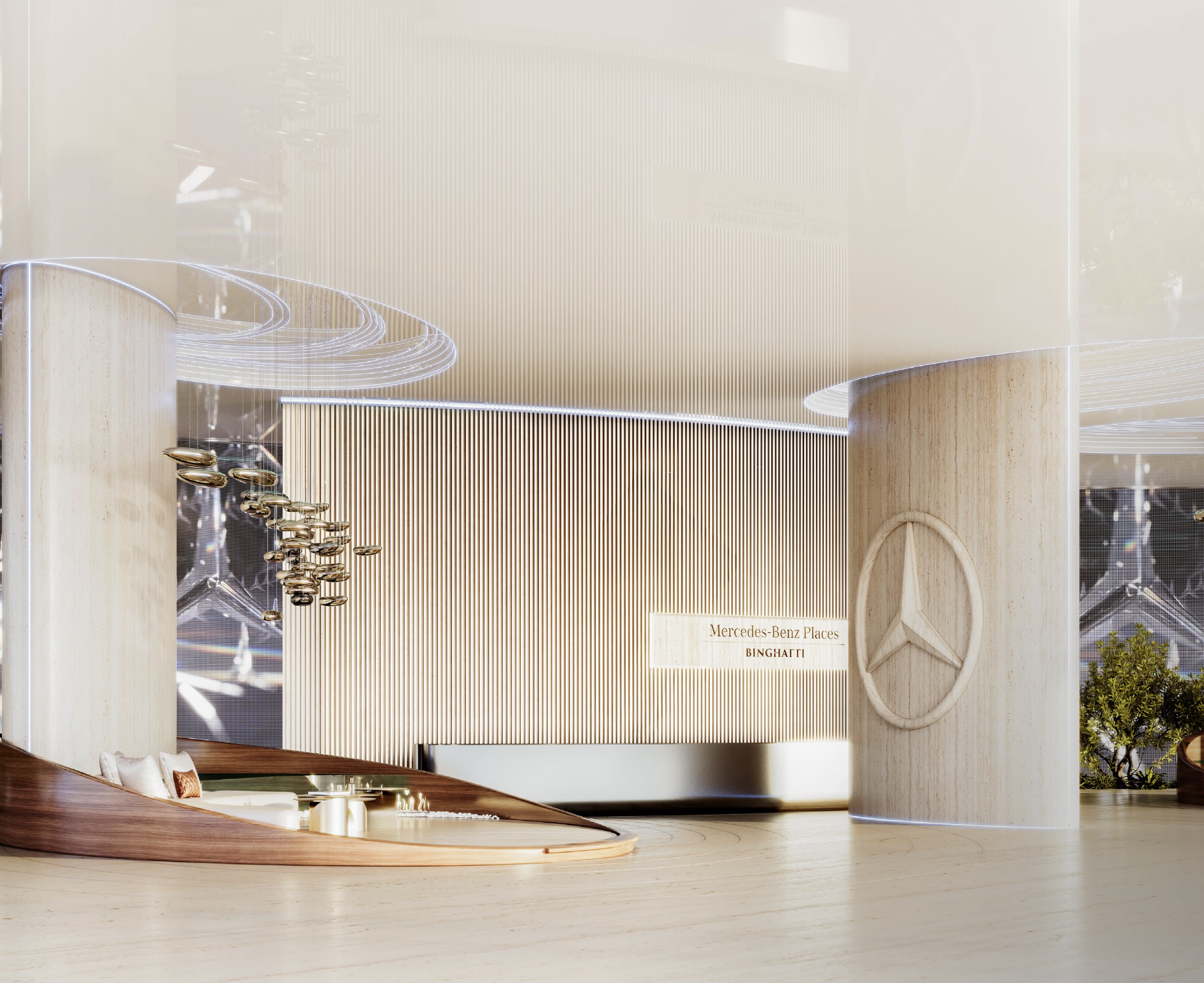 Mercedes-Benz Places — Lobby with Mercedes-Benz star