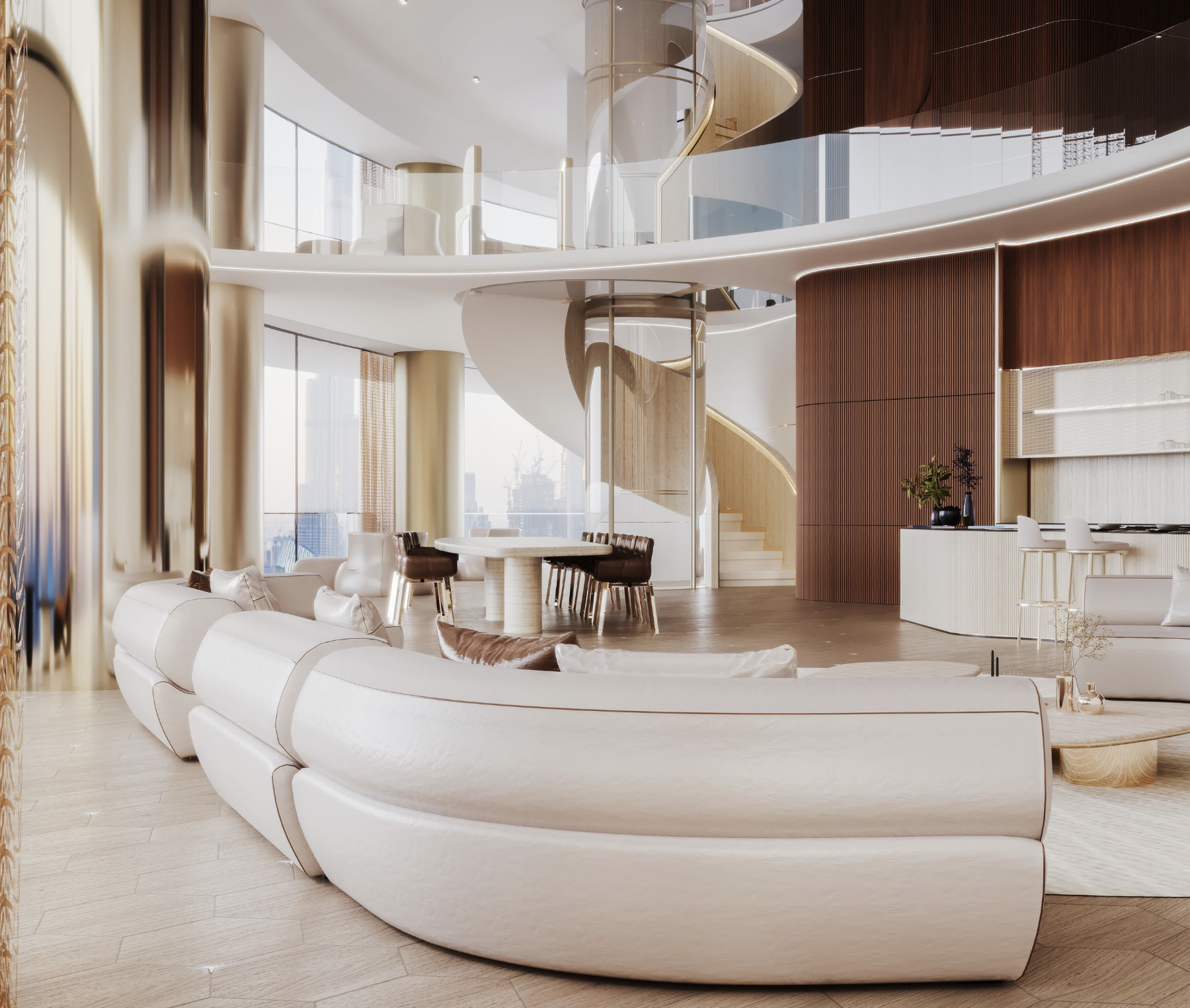 Mercedes-Benz Places — Luxury living with spiral staircase