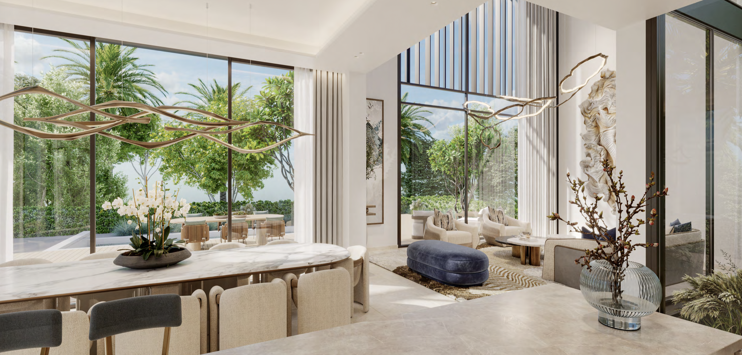 Nad Al Sheba Gardens villa interior dining area