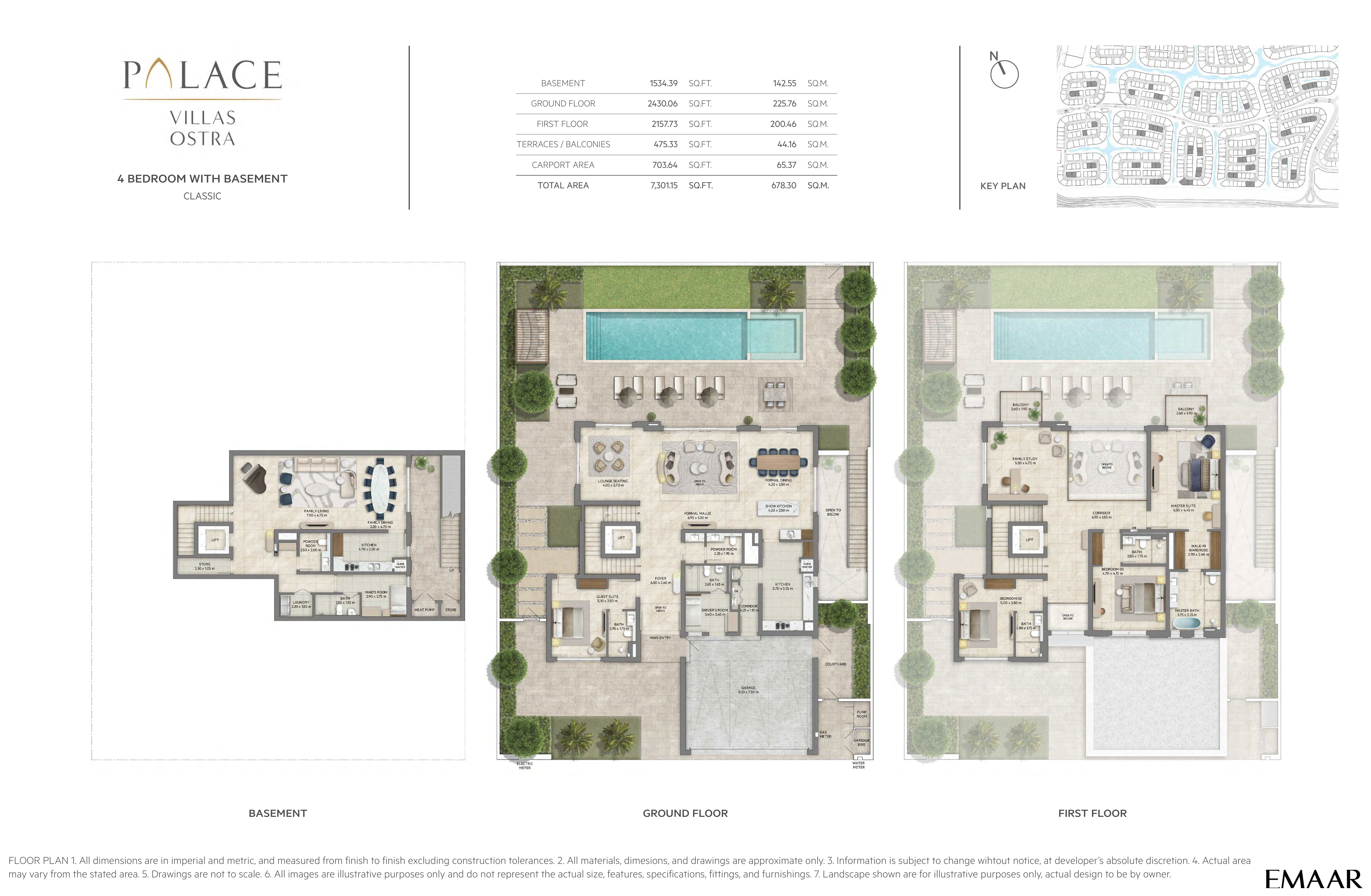 4 Bedroom Villa floor plan — Palace Villas Ostra