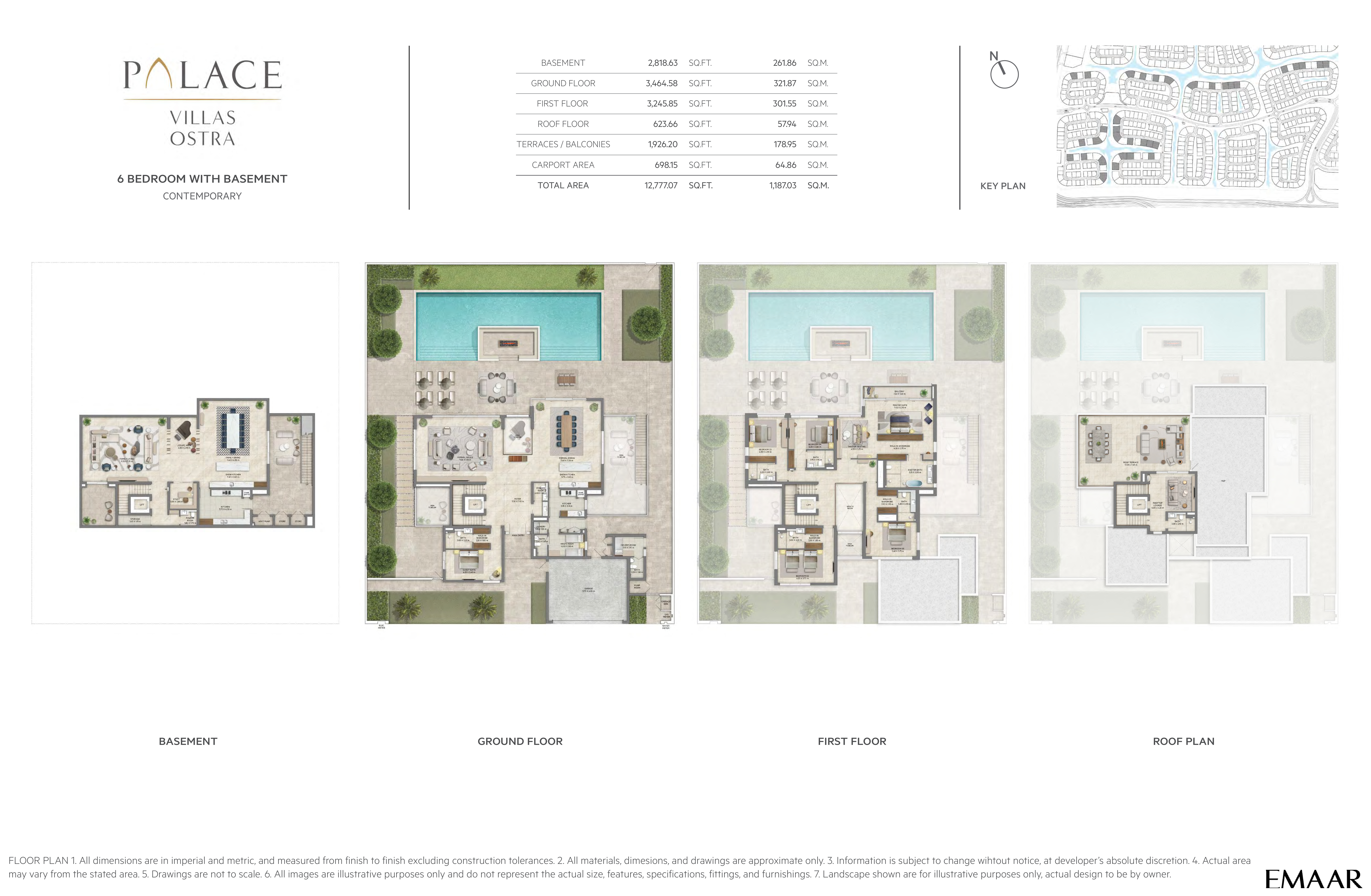 6 Bedroom Villa floor plan — Palace Villas Ostra