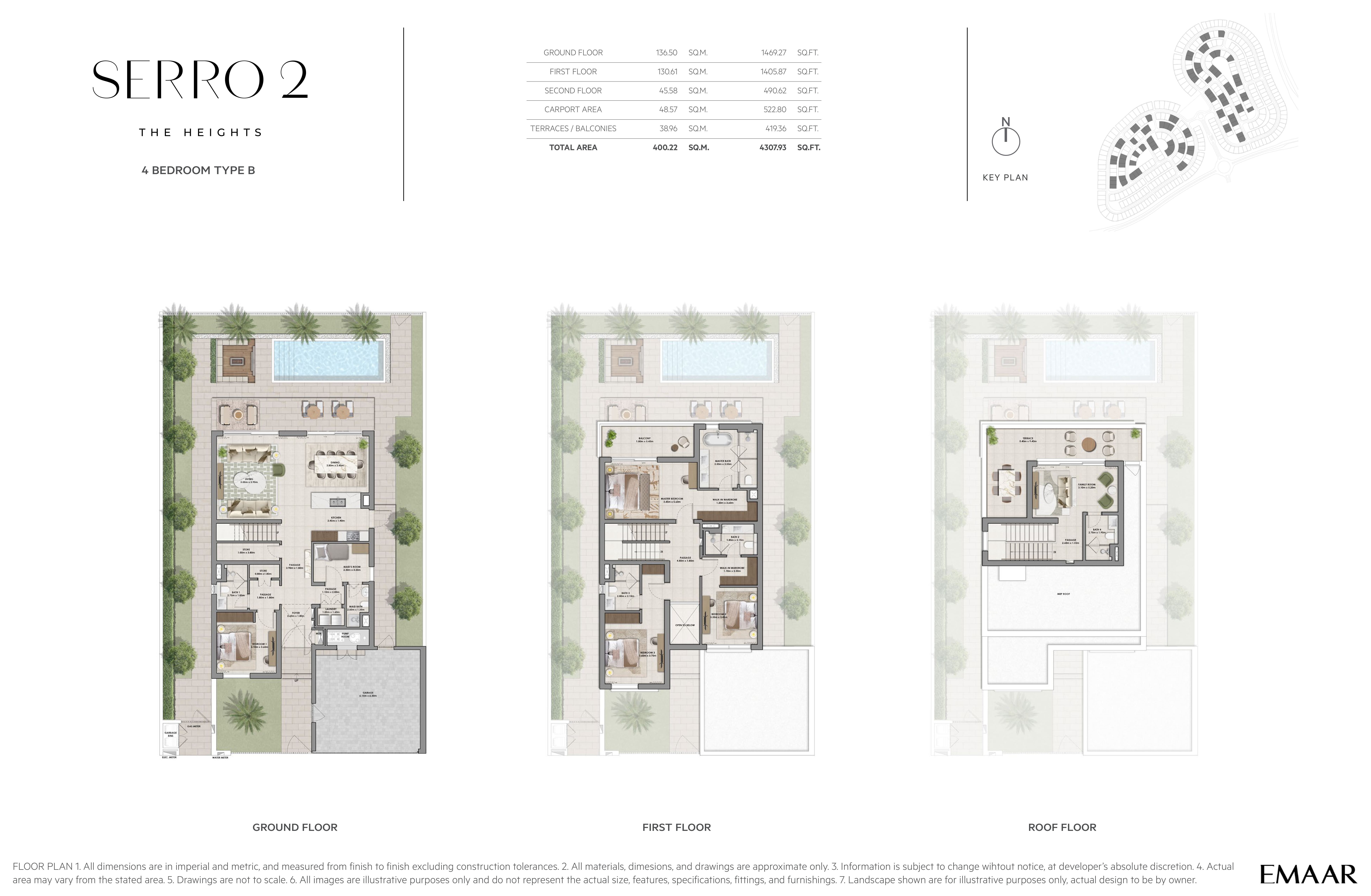4 Bedroom Type B Villa floor plan — Serro 2