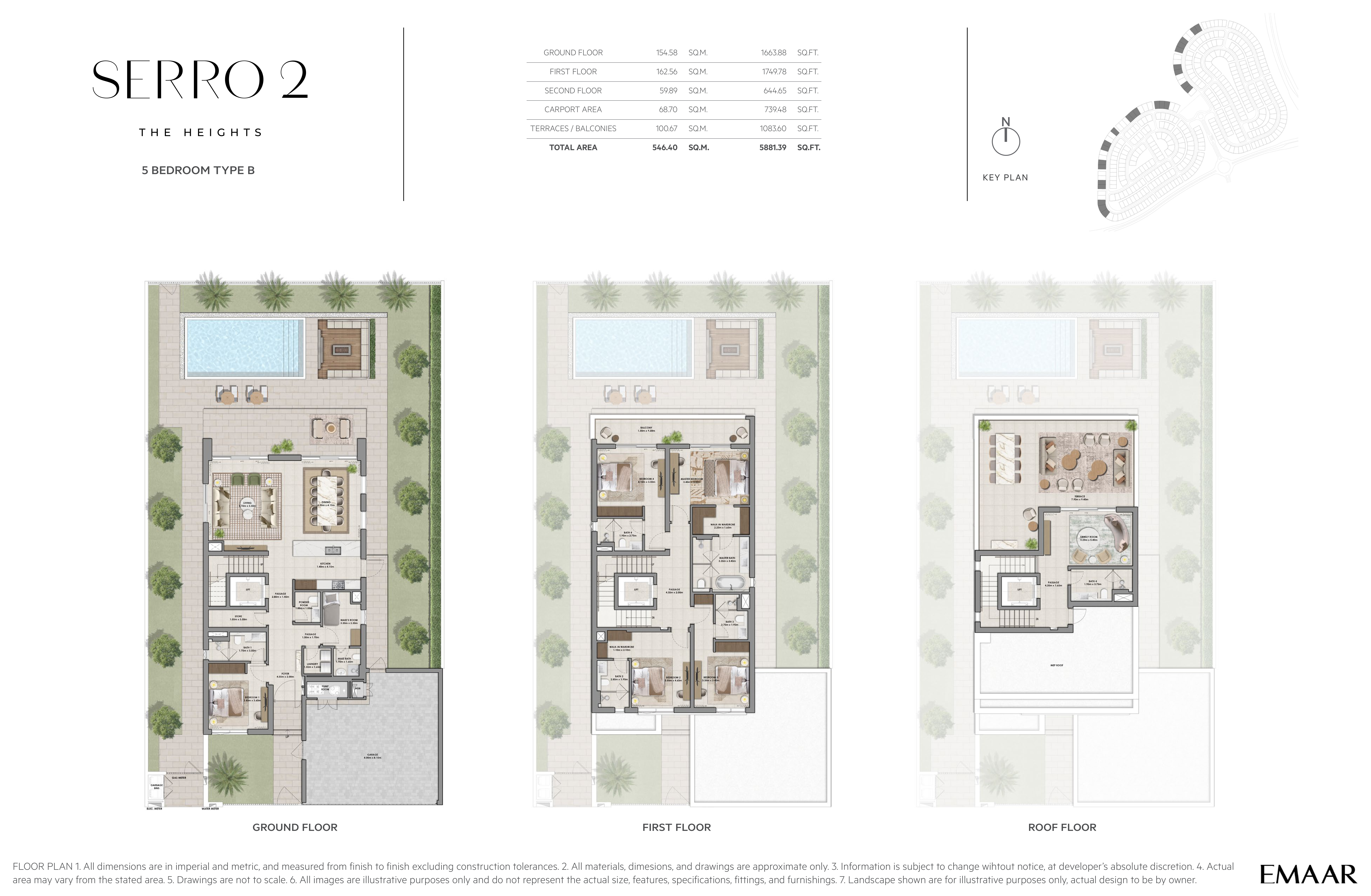 5 Bedroom Type B Villa floor plan — Serro 2